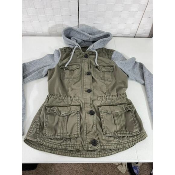 "Abercrombie & Fitch"Women's Rugged Jacket SZ M Hooded Preppy Bella Swan Tomboy - Picture 10 of 11